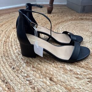 Brash Black Ankle Strap 2” Heels